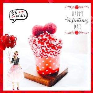 Cupcake Pom Pom Socks, in Strawberry Shortcake (Red), One Size Fits Most